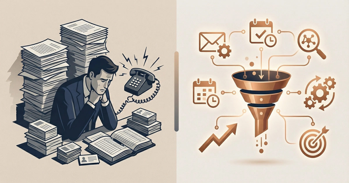 Porównanie handlowca tradycyjnego vs handlowca AI — ręczna praca vs zautomatyzowany workflow